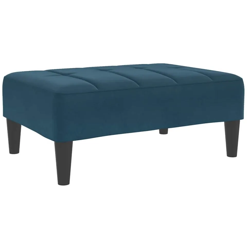 vidaXL Voetenbank 77x55x31 cm fluweel blauw