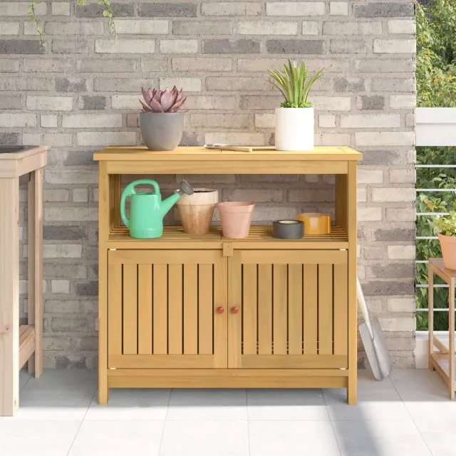 vidaXL Tuin Console Tafel Licht acacia 80 x 35 x 75 cm bruin, foto 2