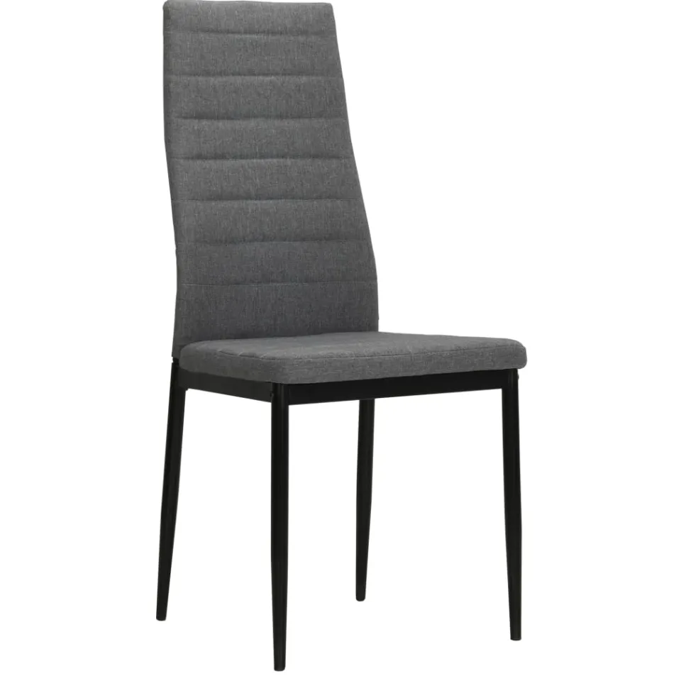 vidaXL Eetkamerstoelen 2 st stof lichtgrijs