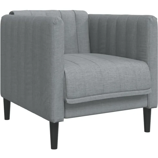 vidaXL Fauteuil - stof - donkergrijs