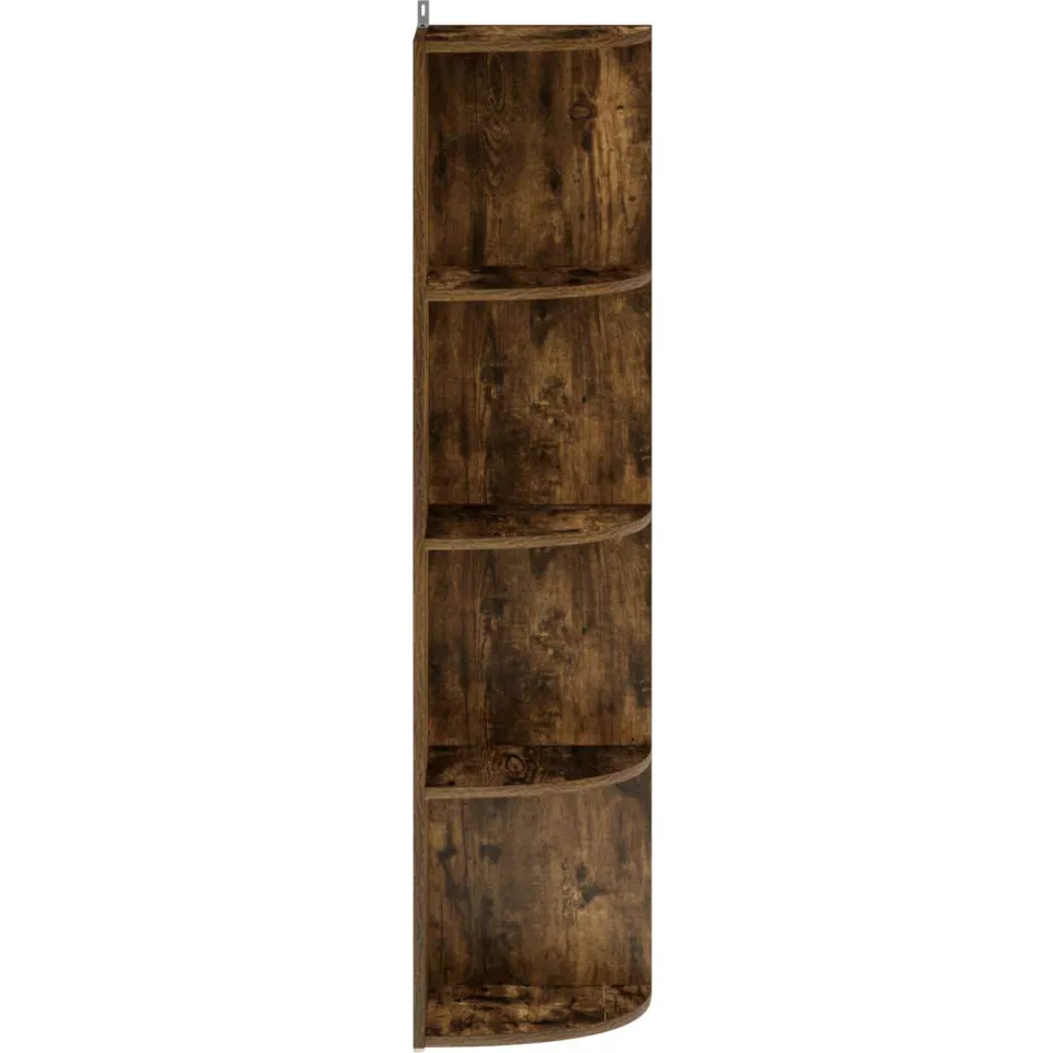 vidaXL Hoekplank 4-laags 41,5 x 41,5 x 143 cm Bewerkt hout Bruin