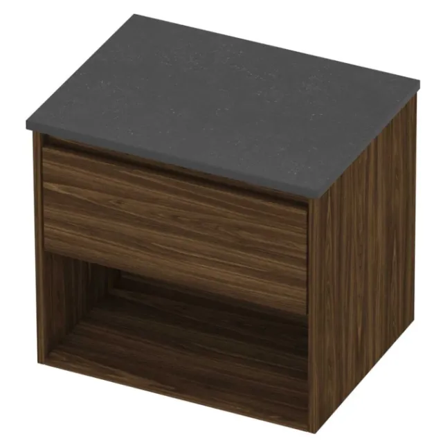 Proline Deck Badmeubelset Hardsteen Met Schap 60x46x55 cm Blue Stone Cabana Oak Eiken
