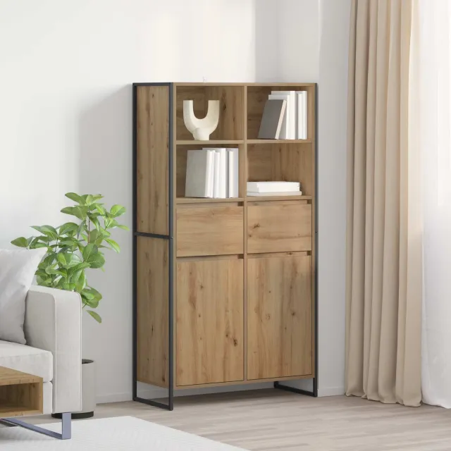 vidaXL Dressoir Ambachtelijk eiken 81 x 36 x 150.5 cm Bewerkt hout, foto 2