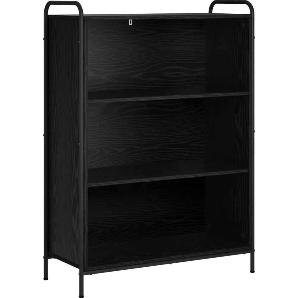 vidaXL Boekenkast 55,5 x 33 x 174 cm Bewerkt hout Zwart eiken, foto 3
