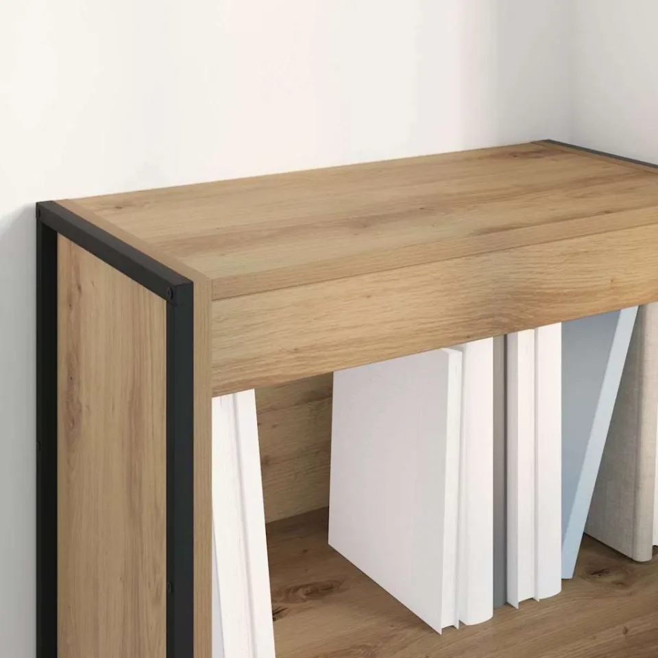 vidaXL Boekenkast 60 x 30 x 86,5 cm Bewerkt hout Ambachtelijk eiken, foto 4