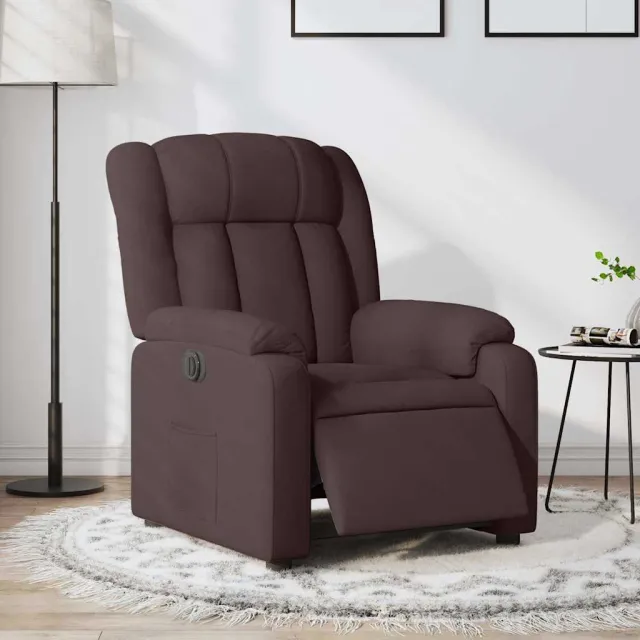 vidaXL Fauteuil verstelbaar elektrisch stof bruin