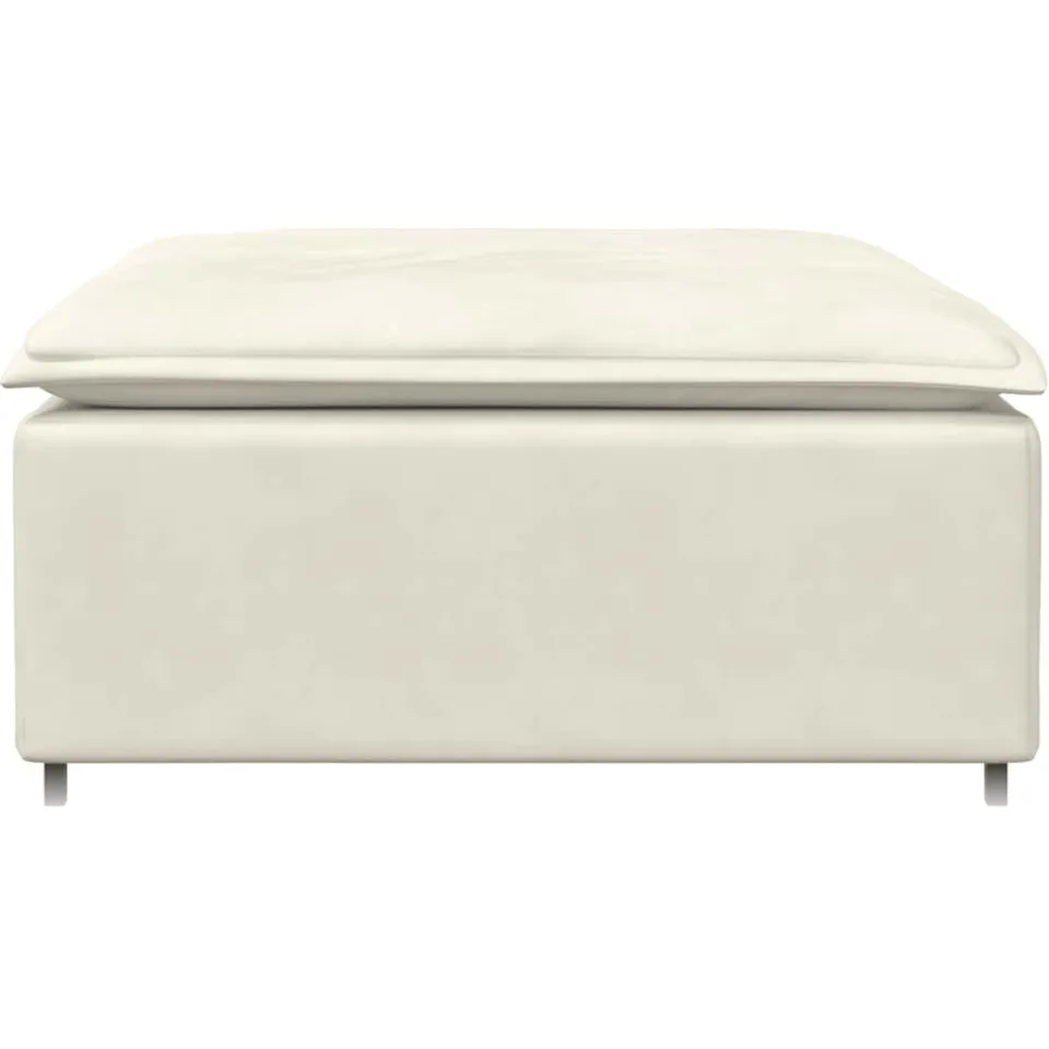 vidaXL Modulaire bank voetenbank module crème 100x100x48 cm