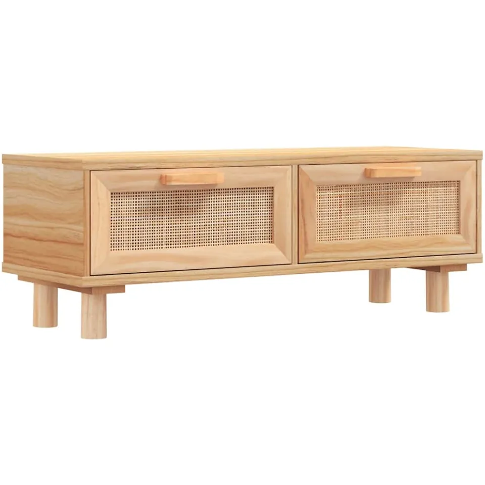 vidaXL Salontafel 80x40x30 cm bewerkt hout en grenenhout bruin, foto 3