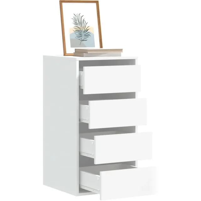 vidaXL Ladekast 40x41x76 cm bewerkt hout wit