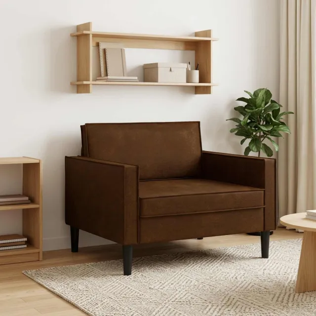 vidaXL XL fauteuil Bruin Nep Suede Leer