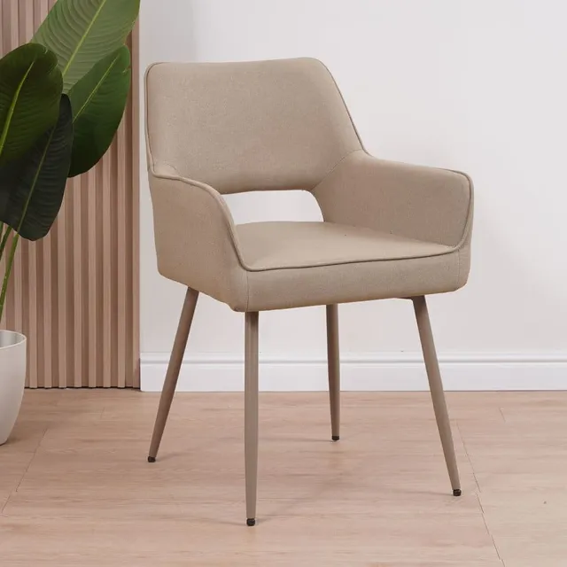 NordXL Stoel Olivia gerecycled polyester taupe