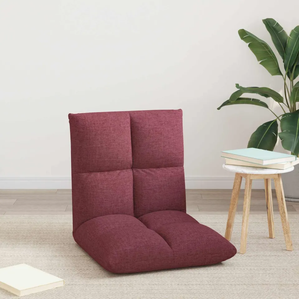 vidaXL Verstelbare vlo stoelen Wijnrood Stof, foto 3