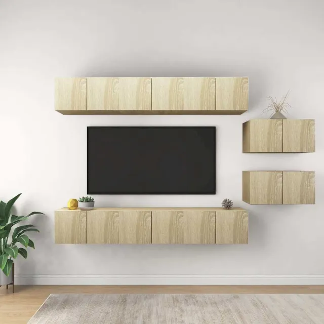 vidaXL Tv-meubelen 8 st bewerkt hout sonoma eikenkleurig, foto 2