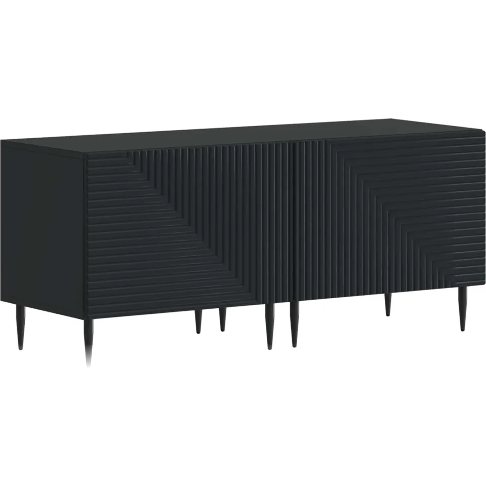 vidaXL 3-delige LED TV-kast Zwart Bewerkt hout, foto 4
