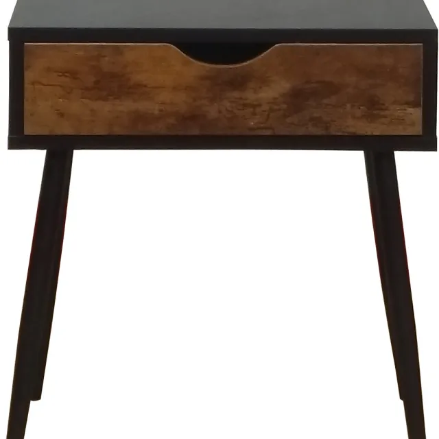 poldimar Nachtkastje Aloski 45cm met 1 lade - zwart
