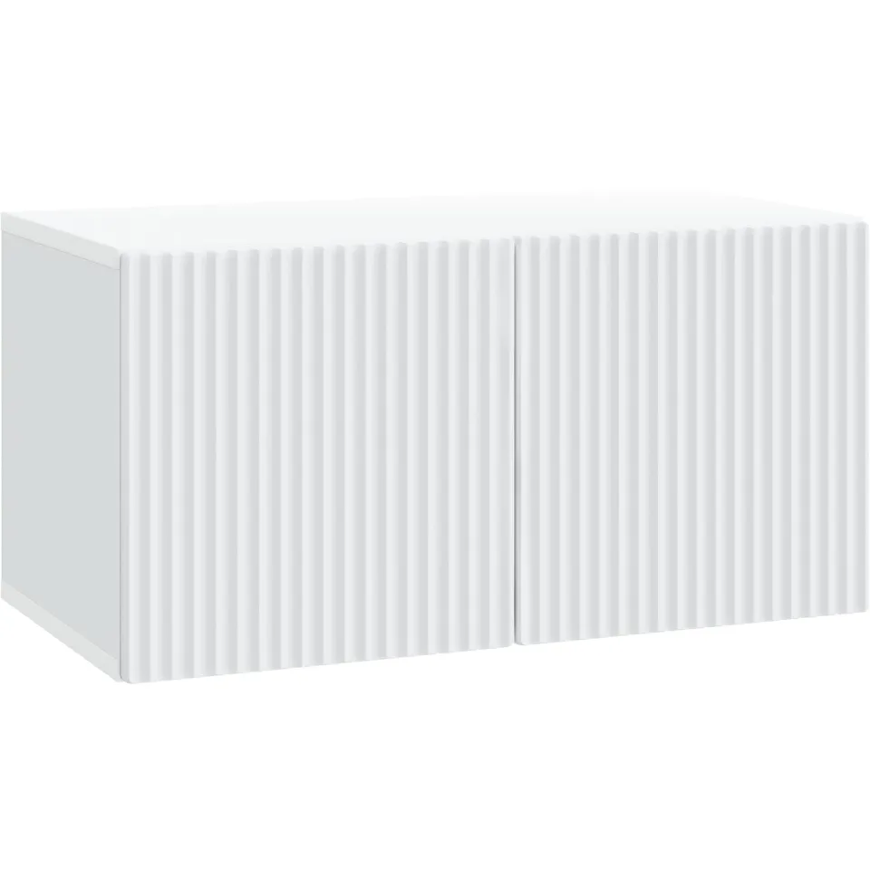 vidaXL Wandbeugel TV-kast Wit 59,5 x 31 x 30 cm Bewerkt hout
