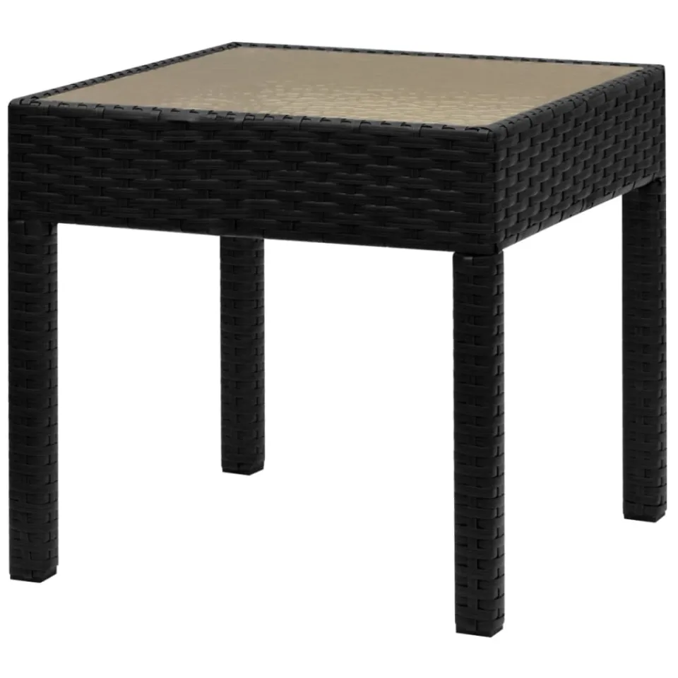 vidaXL 3-delige Bistroset poly rattan zwart, foto 4