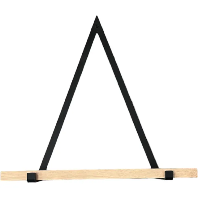 WDW-Furniture Wandmeubel - Wandplank - Eikenhout - Zwevende wandplank - Metaal zwart
