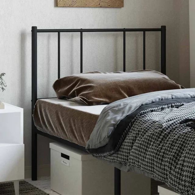 vidaXL Vervangend hoofdbord 90 cm metaal zwart
