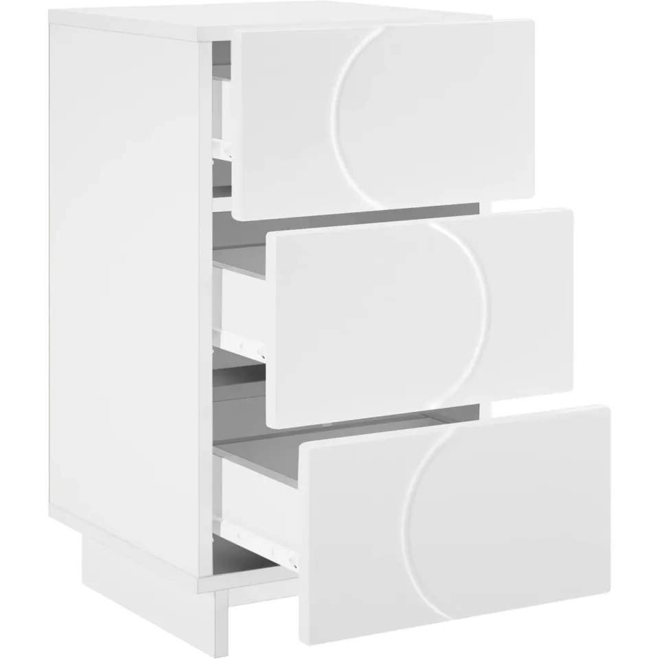 vidaXL Nachtkastje 2 st Wit 33,5 x 34,5 x 60 cm Bewerkt hout