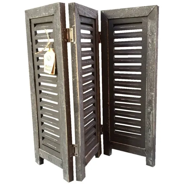 Dutch mood raamshutter 3-luik zwart 52 cm – houten vensterluik Black Berlin met scharnieren – decoratieve shutter voor vensterbank en inkijkwering, vrijstaand zonder montage
