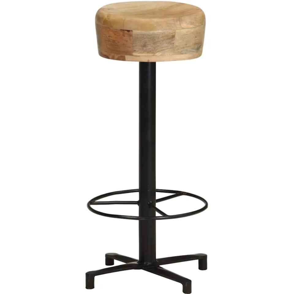 vidaXL Barkrukken 2 st 76 cm massief mangohout bruin, foto 2