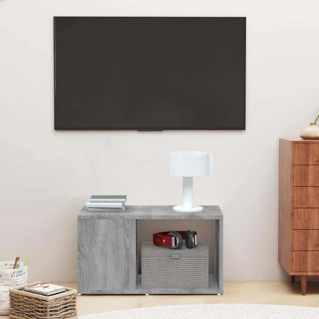 vidaXL Tv-meubel 60x24x32 cm bewerkt hout grijs sonoma eikenkleurig, foto 2