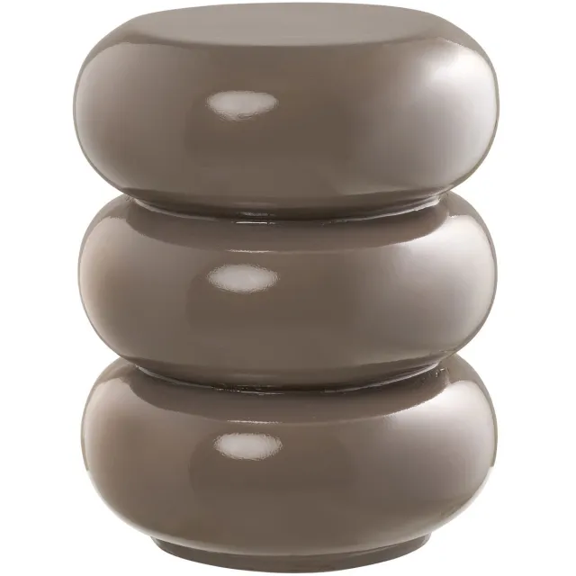 House Nordic Bijzettafel Rosolina - Rond Bruin Fiberglas - Ø36x44cm