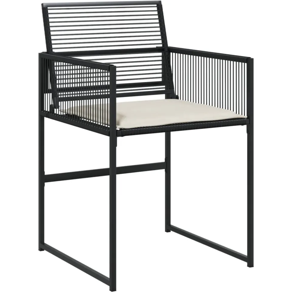 vidaXL 11-delige Tuinset met kussens poly rattan zwart, foto 3