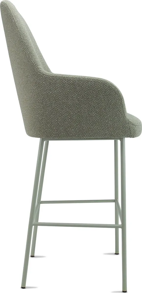 Workliving LoLa - Barkruk 78 cm - Mix & Match - Lage Zitting / Petrol Blauw Zitting / Petrol Blauw Frame