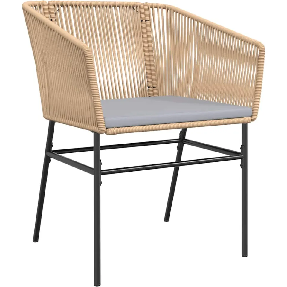 vidaXL 7-delige Tuinset met kussens poly rattan glas bruin, foto 3