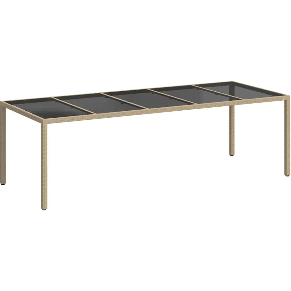 vidaXL Tuinstafel Beige poly rattan, foto 3