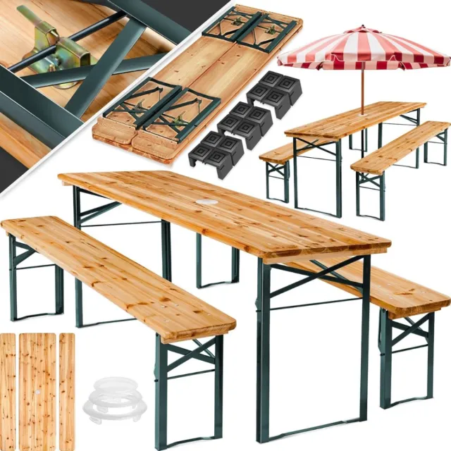 Mmp Biertafel - Biertafels - Biertafelset - 241x241x104cm - Bruin