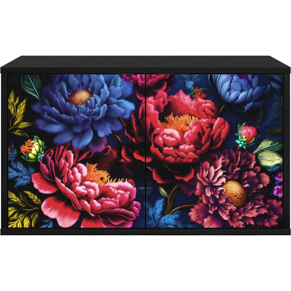 vidaXL Wandgemonteerd tv-meubel KIEL 69 x 33 x 40 cm Zwart eiken, foto 4