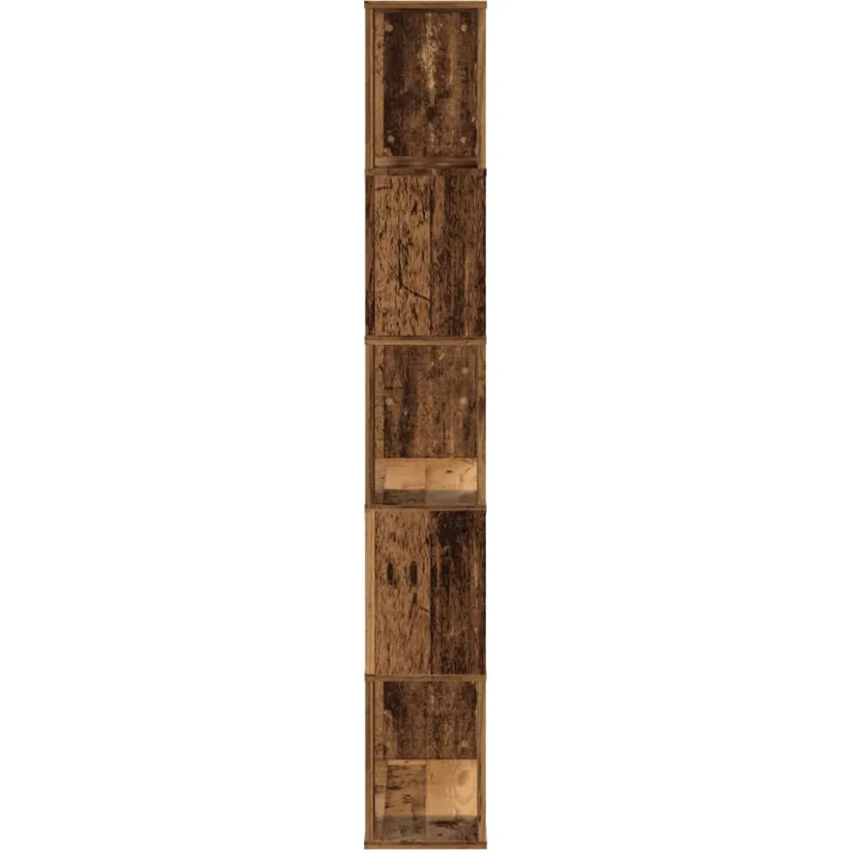vidaXL Boekenkast 5-laags 80,5x23,5x162,5 cm bewerkt hout oud hout bruin, foto 3