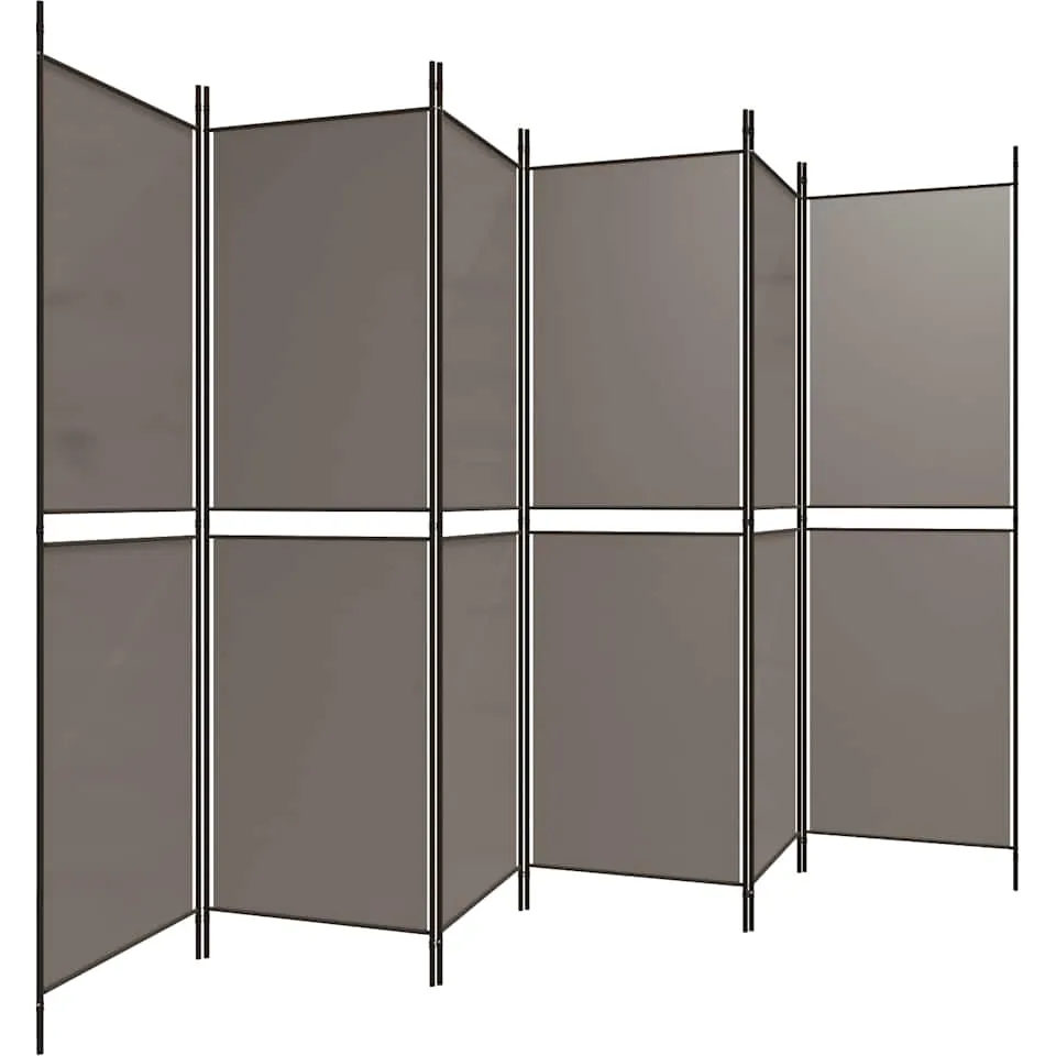 vidaXL Kamerscherm met 6 panelen 300x220 cm stof antracietkleurig, foto 4