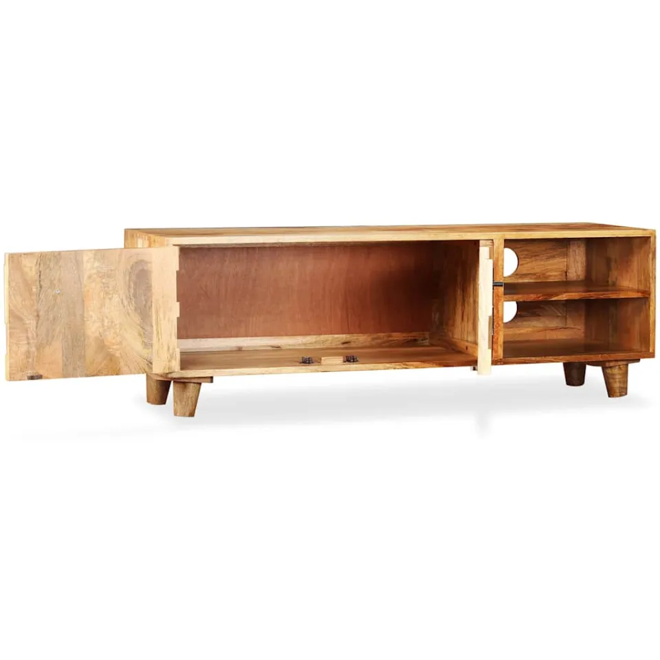 vidaXL Tv-meubel 118x35x40 cm massief mangohout bruin, foto 4