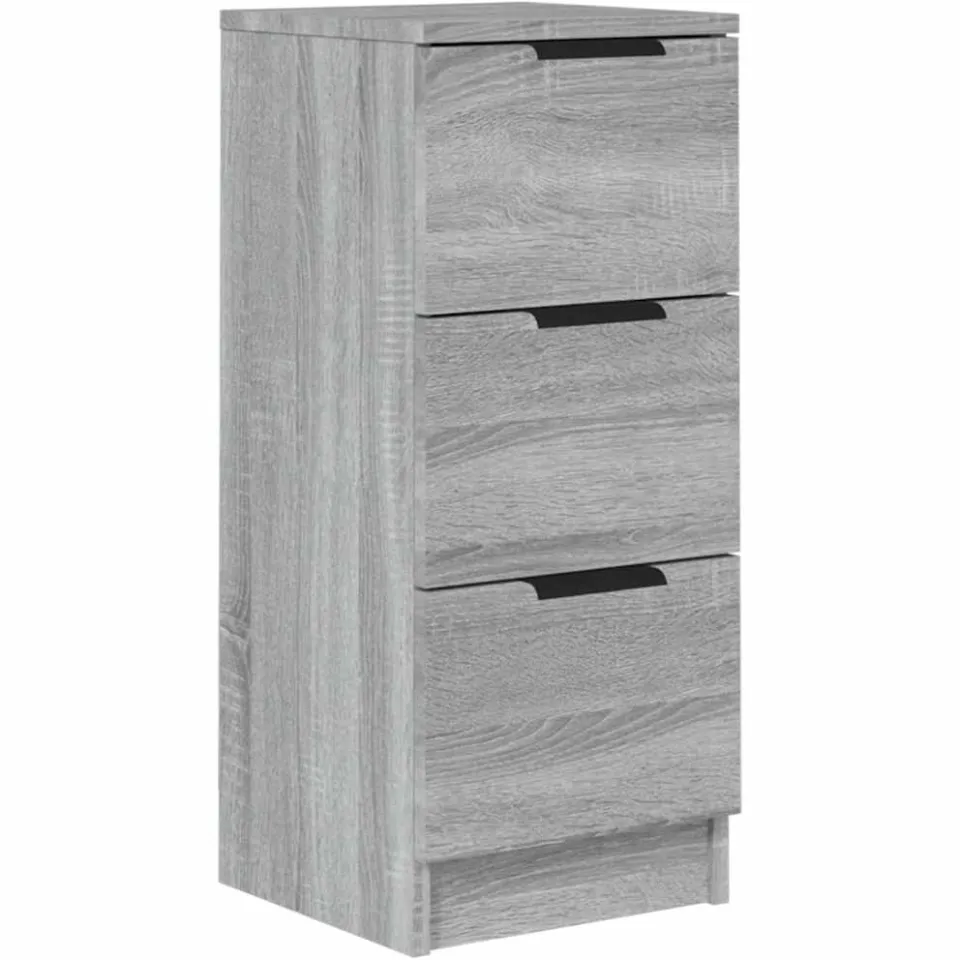 vidaXL Dressoir 30x30x70 cm bewerkt hout grijs sonoma eikenkleurig, foto 3