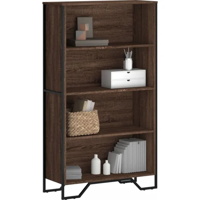 vidaXL Boekenkast 80x31x137,5 cm bewerkt hout bruin eikenkleur