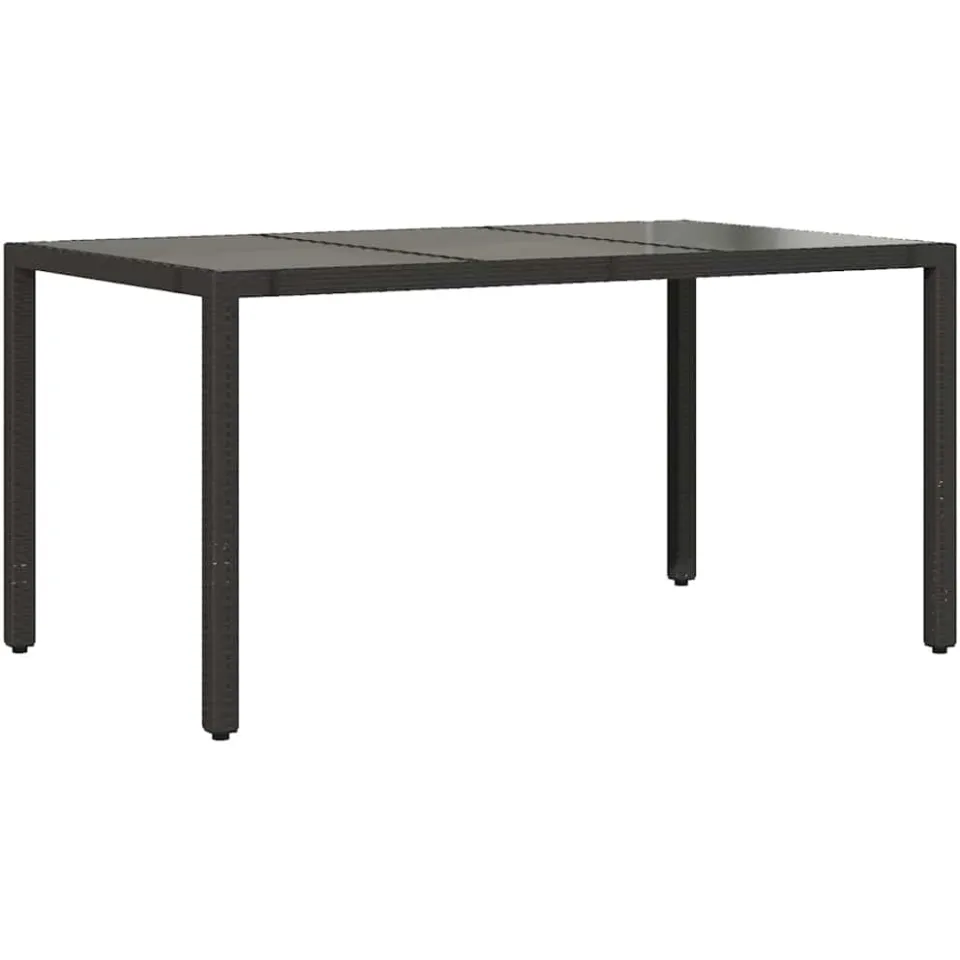 vidaXL 7-delige Bistroset met kussens poly rattan zwart, foto 4