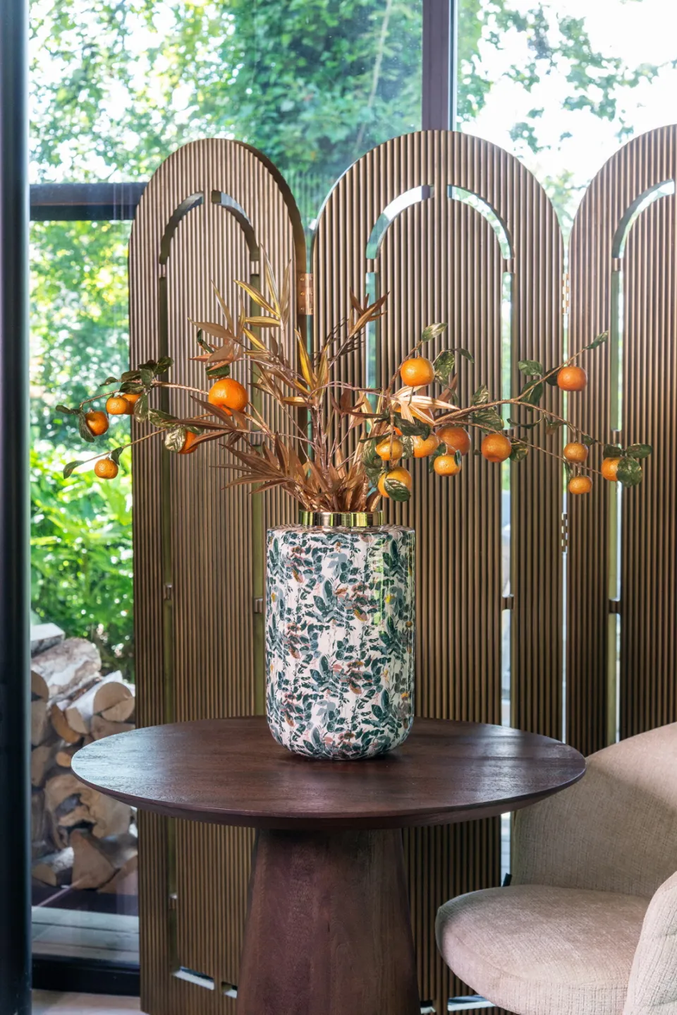 Richmond Interiors Richmond Bistrotafel 'Willow' Mangohout, 80cm donkerbruin, foto 4