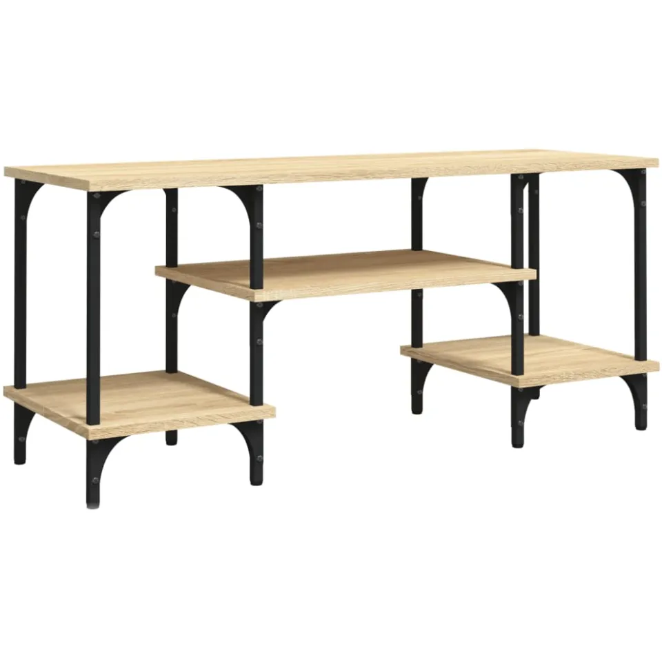 vidaXL Tv-meubel 102x35x45,5 cm bewerkt hout sonoma eikenkleurig Bruin