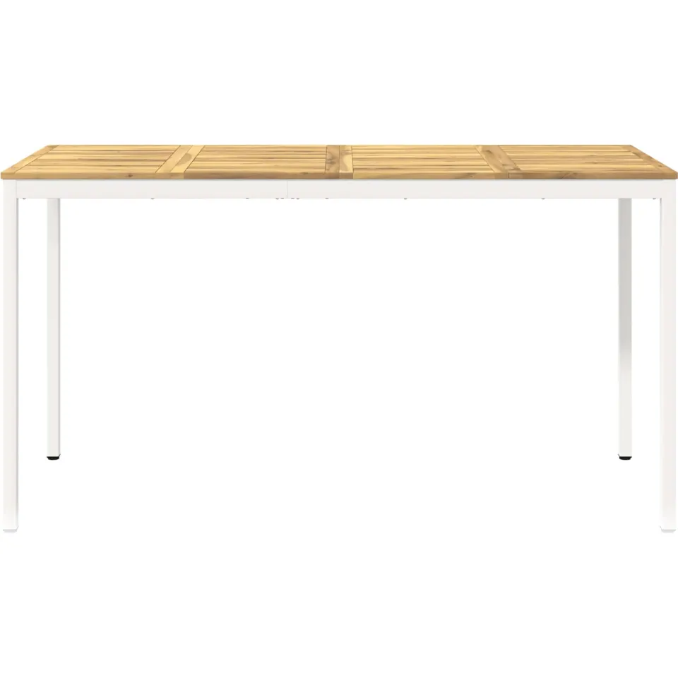 vidaXL Tuinbar Tafel NAARDEN Witgewassen 196 x 80,5 x 105 cm Bruin