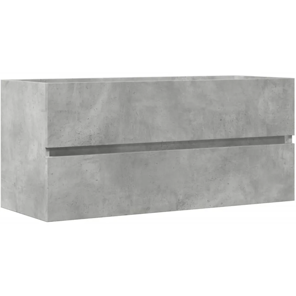 vidaXL Wastafelkast 100x38,5x45 cm spaanplaat betongrijs grijs, foto 3