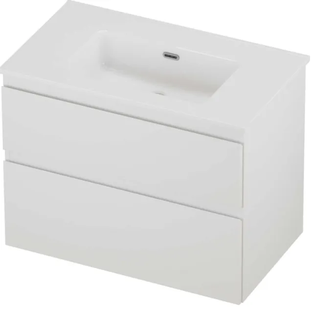 Proline Tribute Badmeubelset Porselein Elegant Zonder Kraangat 80x46x62 cm Glans Wit Mat Wit