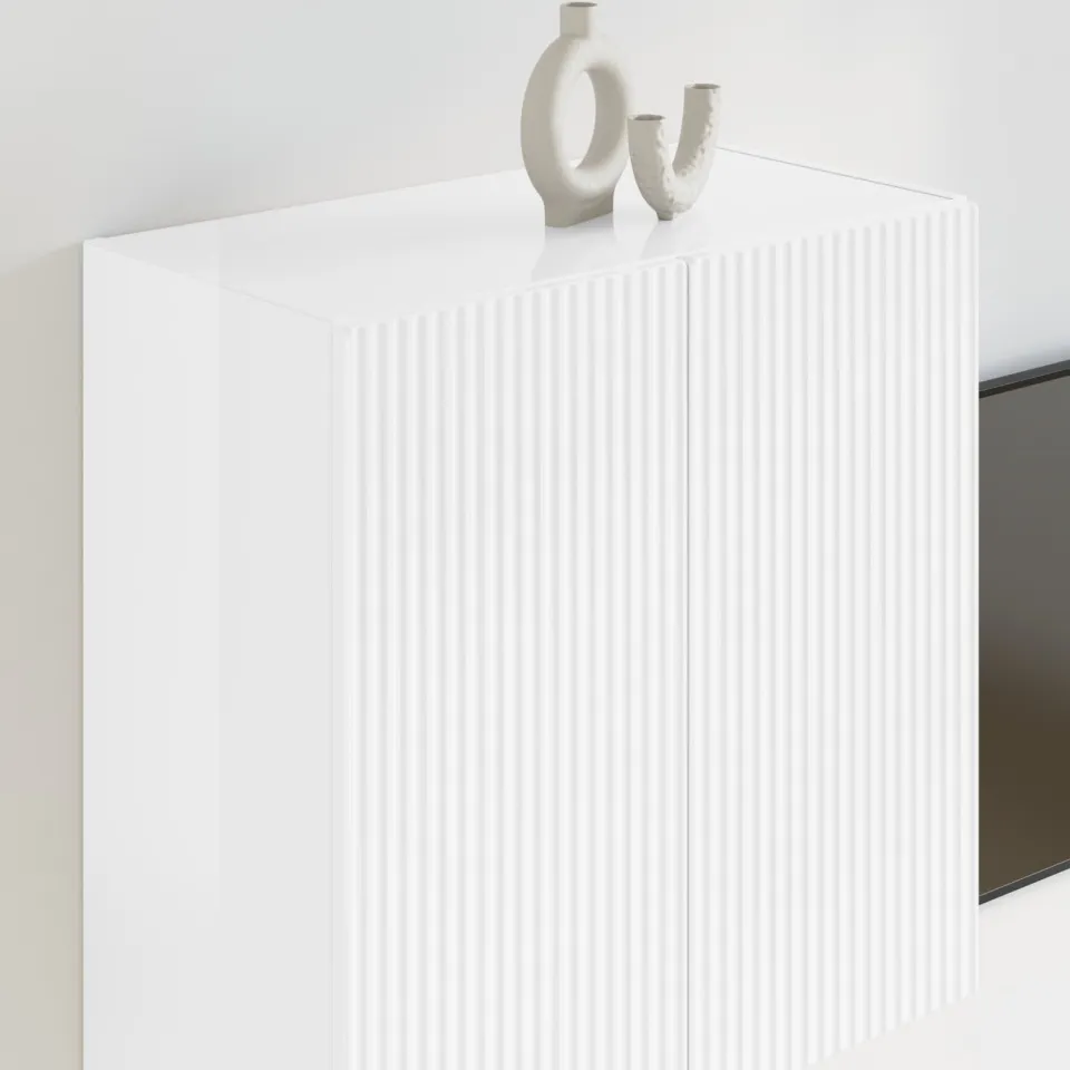 vidaXL TV-wandkast 59,5 x 31 x 60 cm Hoogglans wit Bewerkt hout, foto 4