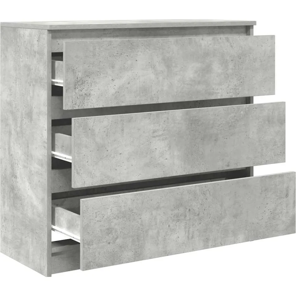 vidaXL Dressoir 80x35x76 cm spaanplaat betongrijs grijs, foto 4