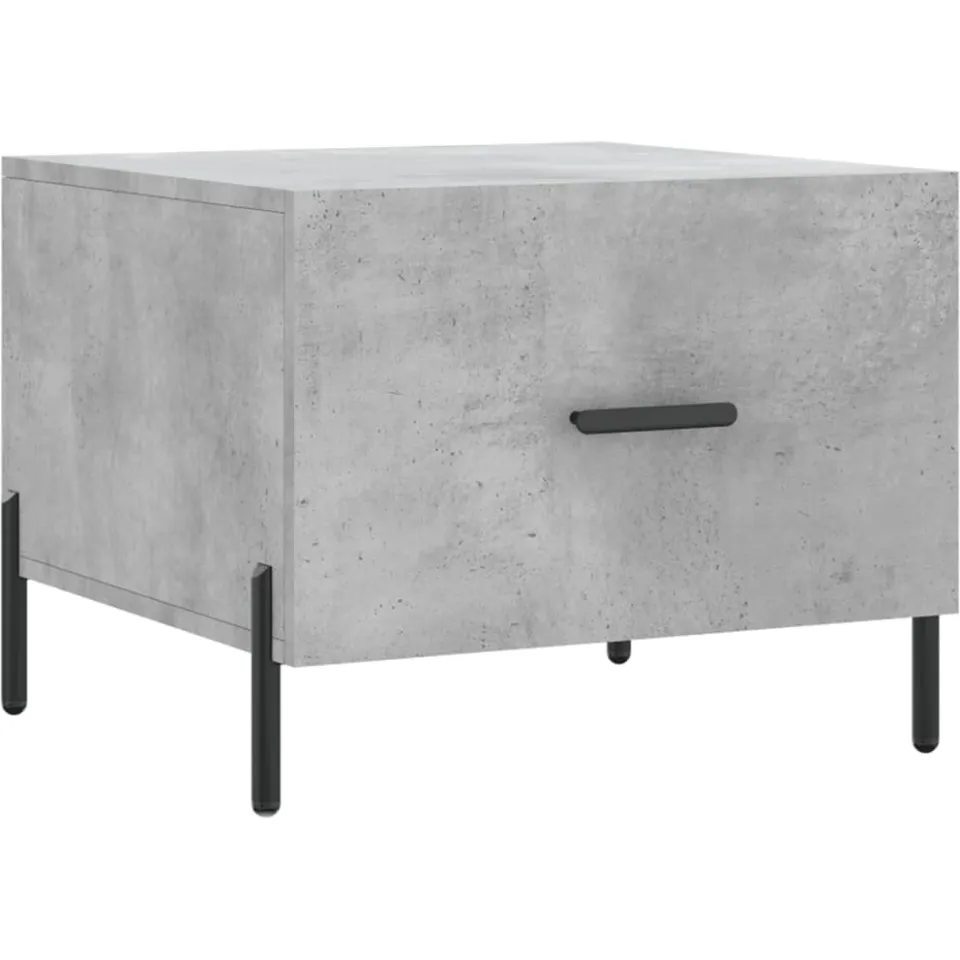 vidaXL Salontafel 50x50x40 cm bewerkt hout betongrijs grijs, foto 3