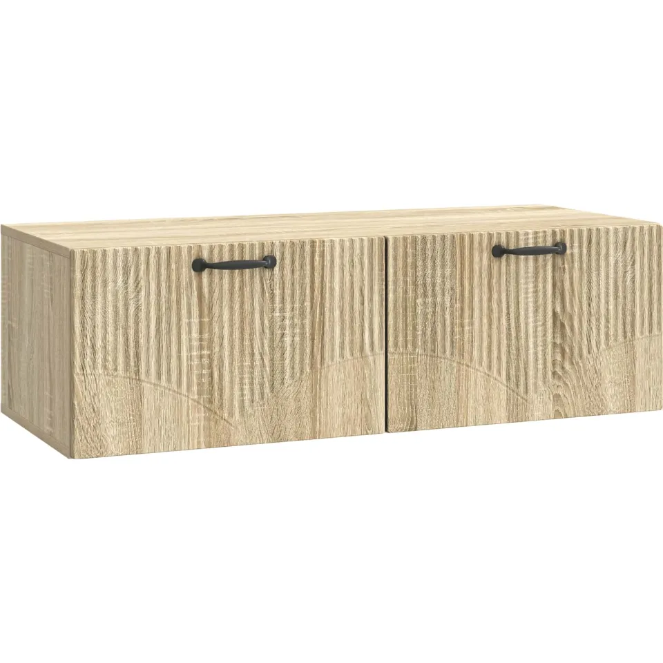 vidaXL Wandbeugel TV-kast Sonoma Eiken 98 x 41 x 30 cm Bewerkt hout, foto 3