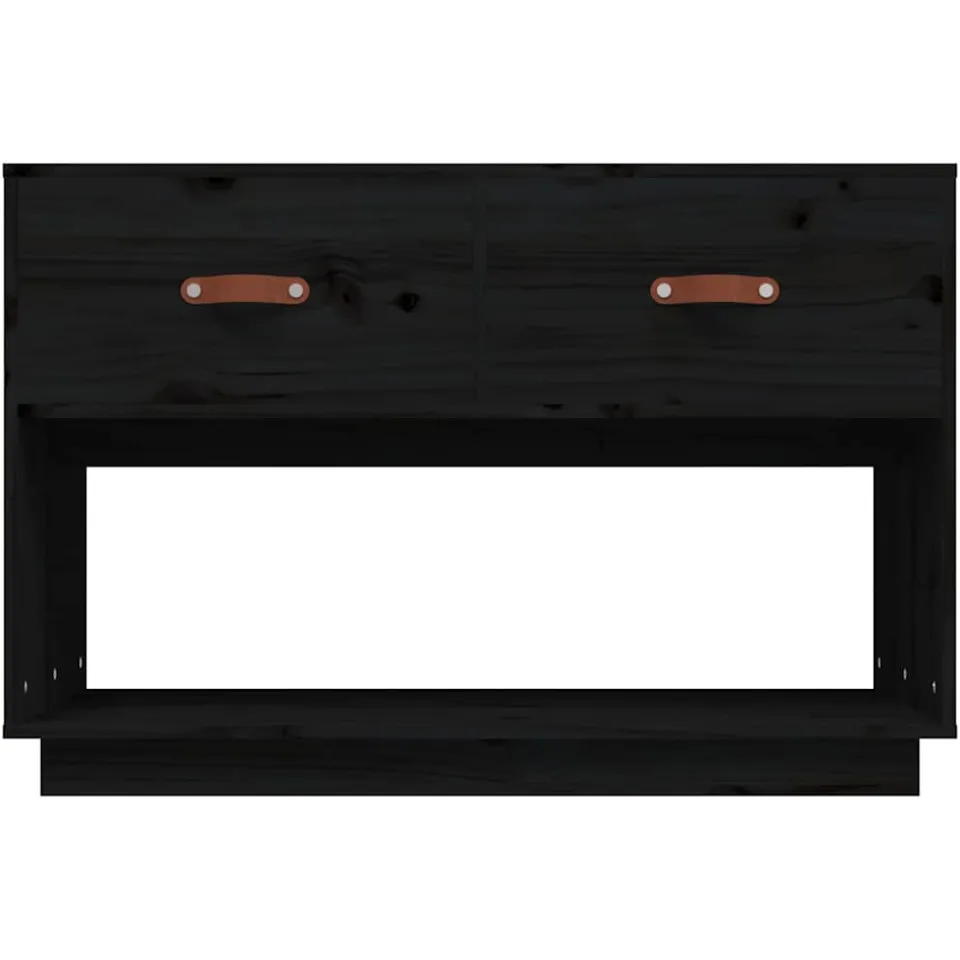 vidaXL Tv-meubel 90x40x60 cm massief grenenhout zwart, foto 4